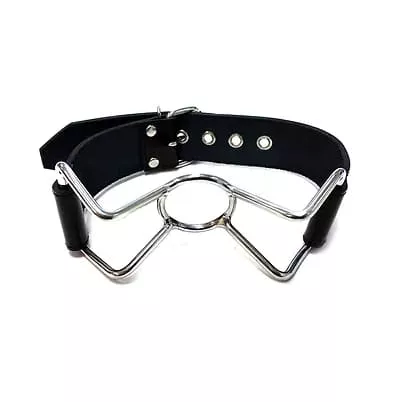 Rouge Genuine Leather Spider Gag – Black